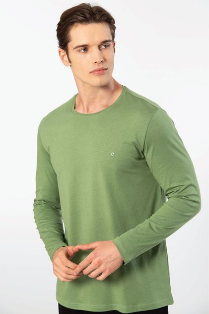 Men's Modal Cotton Crew Neck T-Shirt 2242/Green