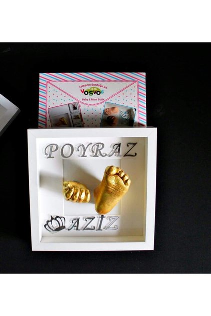 Paneled 3D Sculpture Application Kit 1 Hand 1 Foot 0-3 Years Old Gold (Official Single Seller Vosvosbabyyy)