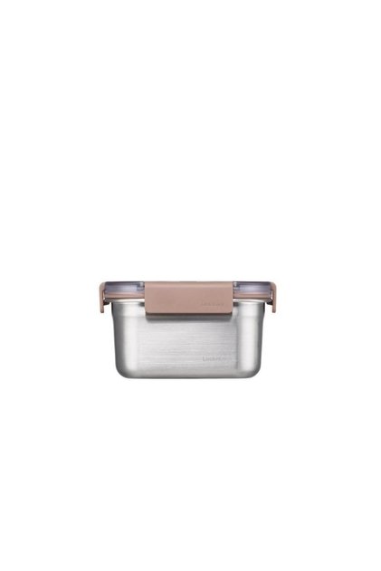 LocknLock Stainless Steel Oven & Storage Container Quadrilateral Locked 520 ml - Brown