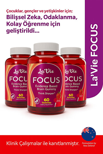 La Vie 3'lü-Focus Magnezyum Sitikolin Ve Multivitamin Içeren Zeka