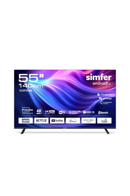 55SFSA6B 140 Ekran 55 " Android LED 4K UHD Televizyon