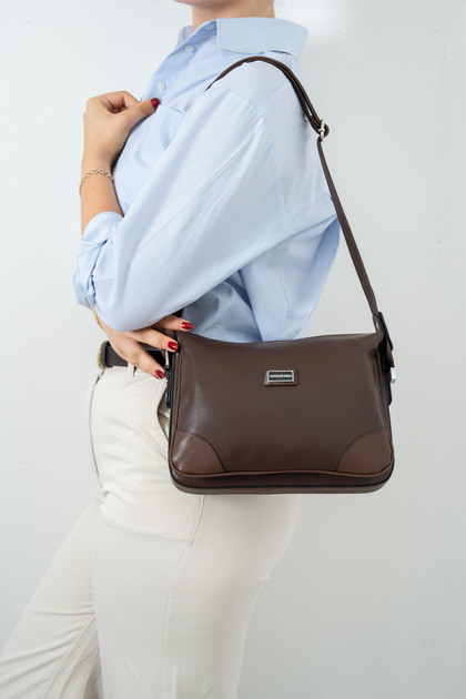Coffee - Coffee Plain Women's Crossbody Bag Sp784