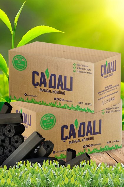 ÇAYDALI Pres Mangal Kömürü – Çay Lifinden – %100 Doğal (10 kg)