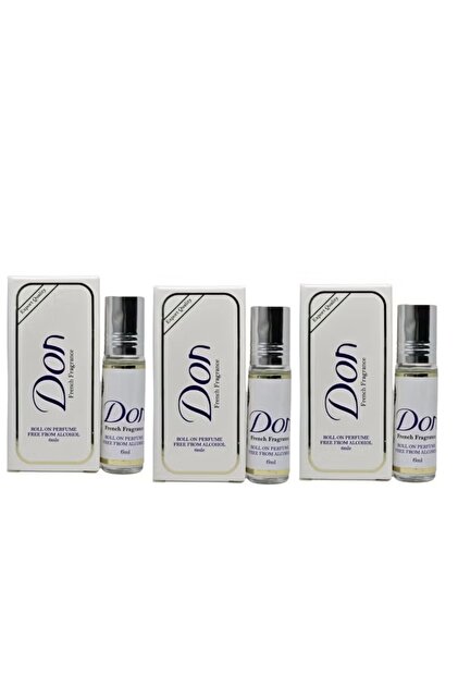 3 حبه عطر دون مركز رول اون برفيوم خالي من الكحول - 6x3 مل
