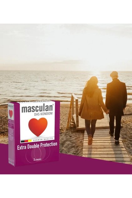 عازل طبى حماية مزدوجة علبة 3 حبات - مسكولان - Medical Double Protection Condom 3 Pack
