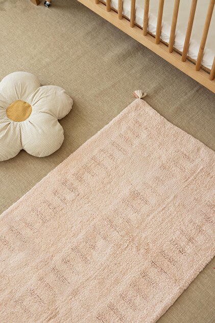 Togo Tasseled Single Bath Mat 100% Cotton 70X110 Salmon