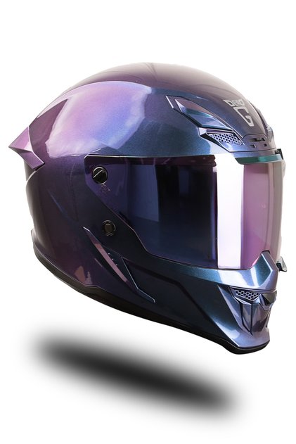 Inferno Chatoyant Mor Kask ( Güneş Vizörlü )