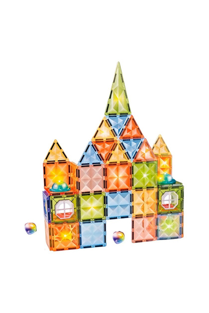 NEWBRENDHOME Öğretici Eğitici Oyuncaklar Magnetic Tiles Light