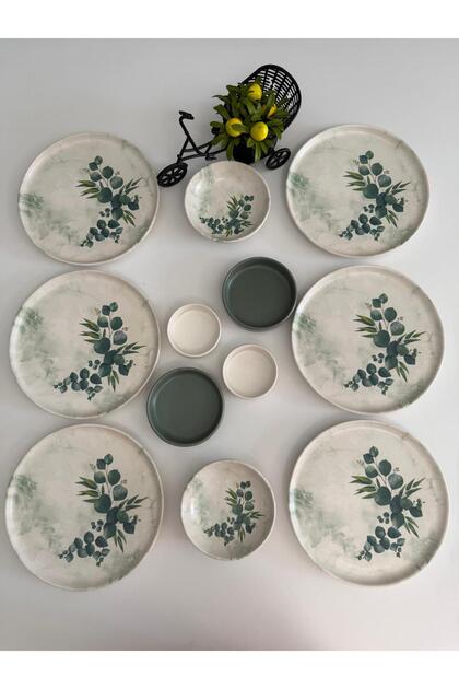 Set Breakfast Eucalyptus 12 Pieces for 6 People