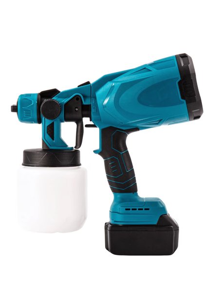 Mașină de zugrav fără fir, compatibilă cu bateriile Makita de 18V, 800ml, 42000rpm, roșu cu negru