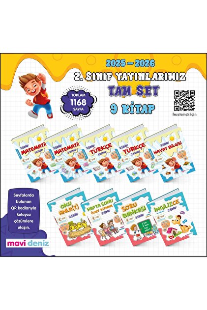 Mavi Deniz Yayınları Mavi Deniz Yayınları 2.Sınıf Eğitim Seti 2025