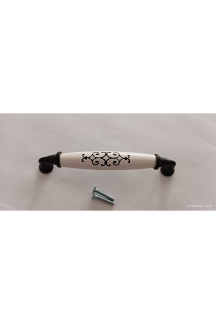128 mm 1 Piece Luxury Furniture Handle Selected Black Metal Legs White Black Patterned Plmr Cabinet Kitchen