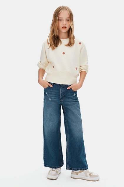 Girl's Melisa Denim Trousers 8-14 Years Blue
