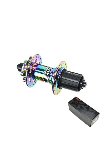 ARC MT-005 Sesli Arka Göbek – Disk Uyumlu, QR/TA, 32 Delik, Rainbow, Oil Slick Kutulu
