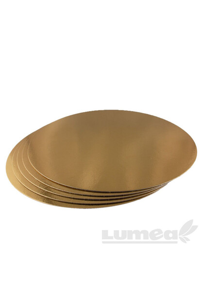 Discuri tort aurii, 22 cm, 5 buc. -
