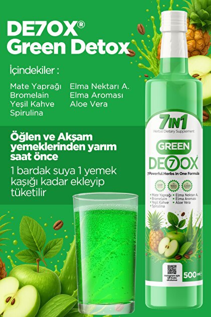 De7ox Detox Sirke Seti - Red & Green Detox Sirkesi Seti 2 x 500 ML