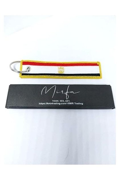 Egypt Flag Keychain Tag with Key Ring, EDC for Motorcycles, Scooters, Cars and Gifts