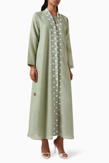 Elevate Your Casual and Chic Style with Breathable 3D Yarn Embroidered Abaya