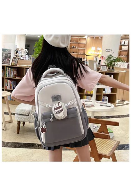 Ghiozdan/Rucsac pentru scoala, serviciu sau calatorii, cu accesoriu pusculita, 47 x 32 x 15 cm