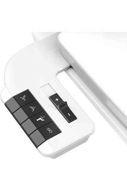 Bideu de toaletă ultra-subțire, neelectric, cu autocurățare, control al presiunii, alb