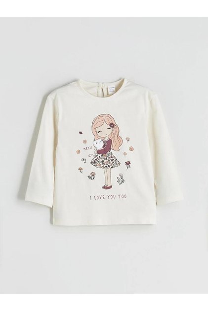 Lcw Kids Crew Neck Printed Girls' T-Shirt (W5)