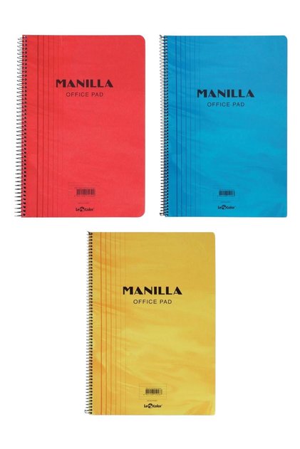 3-Pack Manilla School Notebook 17X24 Checkered