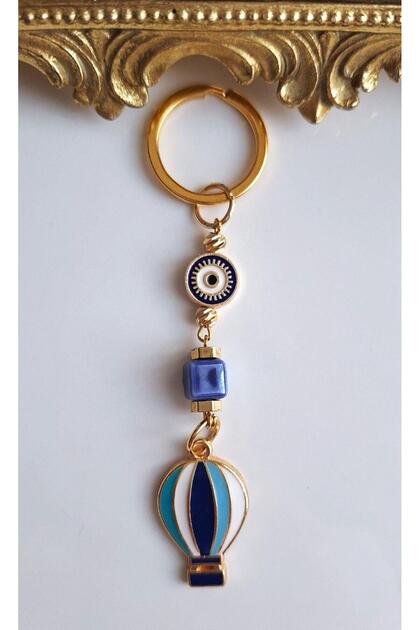 Luxury Gift Statue of Liberty Balloon Keychain - Navy Blue 10.5 cm
