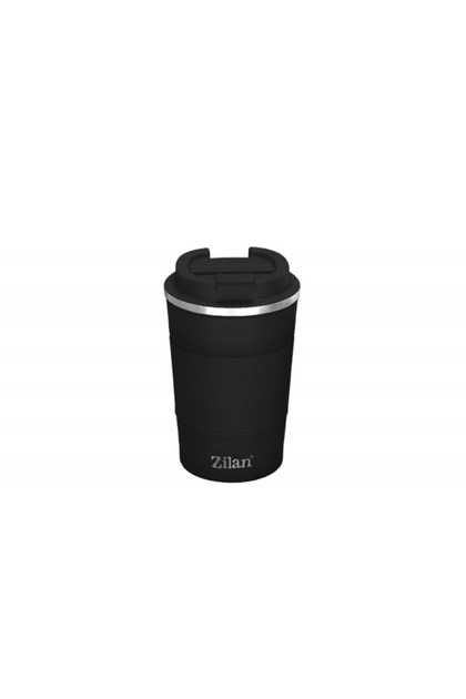Cană de cafea termos cu interior din oțel inoxidabil 380ml, neagră ZLN9878