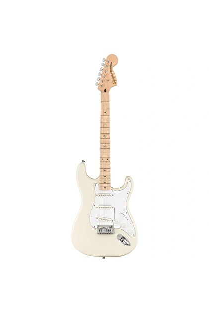 Squier Sonic Stratocaster ホワイト Genel Markalar Squier Sonic Stratocaster Hard Tail Akçaağaç Klavye