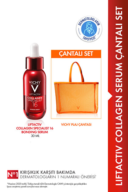 サンスキンToxFillUp Lifting&VolumeSerum2本セット Vichy Kırışıklık Karşıtı Cilt Bakım Seti: Liftactiv Collagen