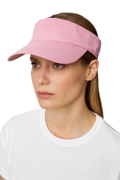Women Adjustable Summer Sun Visor Hat Pink Color Sport Visor Hat for Outdoor and Beach Use