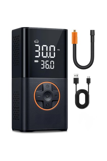 Compresor auto digital ®, portabil, 4000mAh, negru