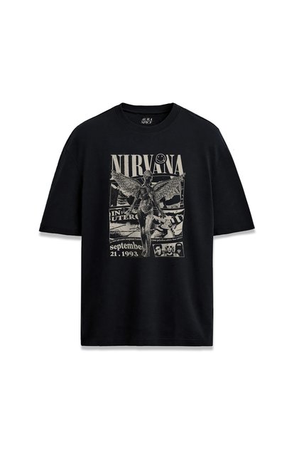 Nirvana in Utero Special Design Printed Unisex Black T-Shirt