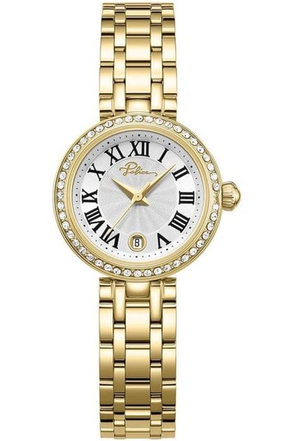 Denali Women's 36mm Watch with Silver Dial, Gold-Plated Hands & Gold-Plated 316L Stainless St