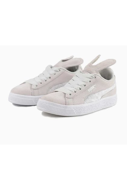 Puma Suede Easter AC PS Unisex Çocuk Spor Ayakkabı – Glacier Gray / Coral Cloud