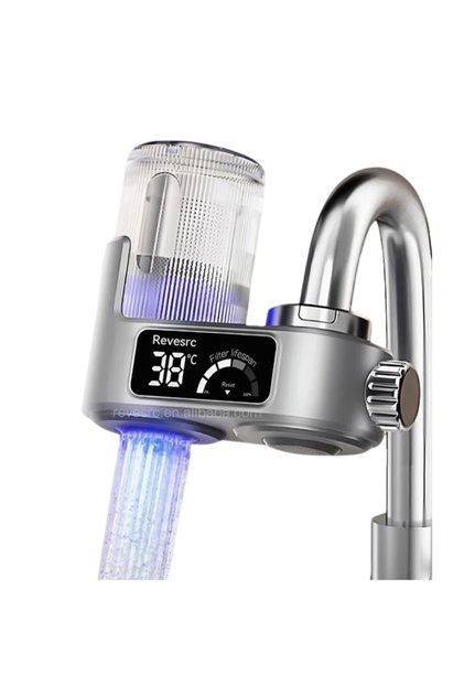 Filtru de apa pentru robinet cu afișaj digital, design transparent, rezervă inclusa, 8 straturi de