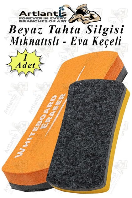 Mıknatıslı Yazı Tahta Silgisi Eva 1 Adet Beyaz Yazı Tahtası Silgisi Manyetik Kaliteli Keçe Uçlu Eva