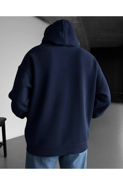 هودي أساسي كبير الحجم بثلاث خيوط للجنسين 👕 سويت شيرت بقلنسوة، نمط رياضي مريح للاستخدام اليومي