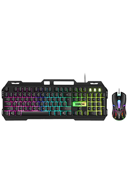 Zeiron T450 Suspanded Cool Q Türkçe Işıklı RGB Klavye Mouse Set