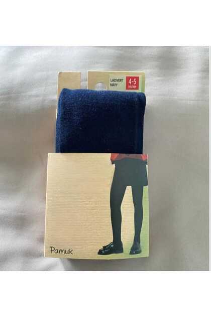 Kız Çocuk Lacivert Pamuk Cotton Kalın Külotlu Çorap