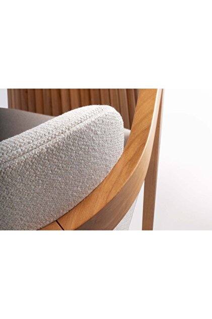 Gazzini Furniture Norac İskandinav Natural Ahşap Masa Sandalye