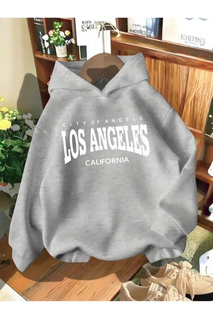 Winter Hooded Sweatshirt, Children's Los Angeles Printed