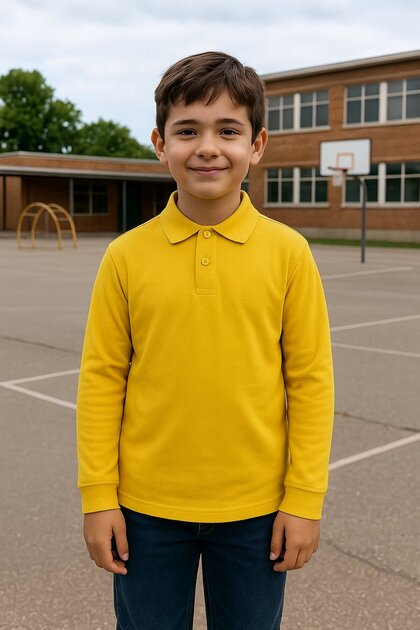School Uniform Polo Neck T-Shirt - All-Day Comfort - Breathable Fabric, Durable and Comfortable - Short Sleeve