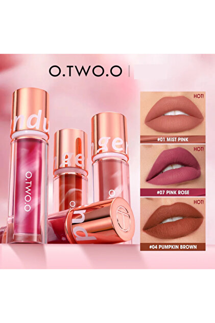 Waterproof Matte Lip Gloss – Marbled Finish | Long-Lasting, Non-Sticky(Color#01- Mist Pink)