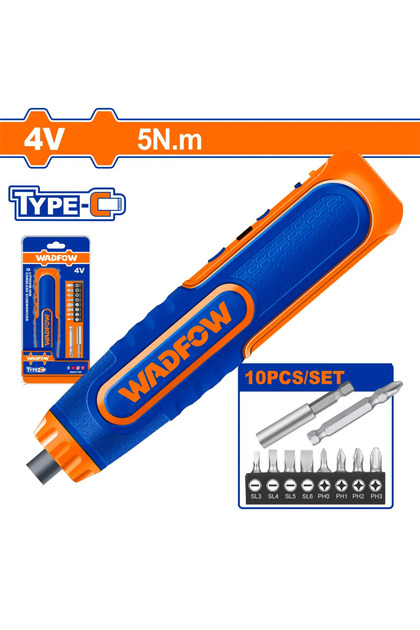 مفك براغي بطارية 4 فولت – WCV4435 (نظام شحن USB نوع C، والبطارية مدمجة.)