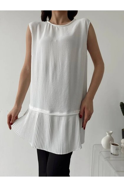 White Pleated Underwear.