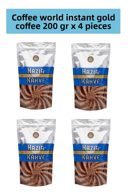 Coffee World Gold Instant Coffee 200 Gr X 4 Pieces