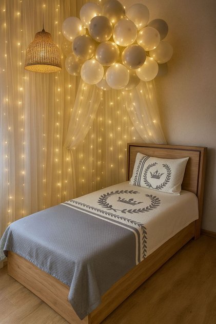 Garland Crown Patterned, Single Pique Set 160X220 Cm, (Without Sheets) Bedspread