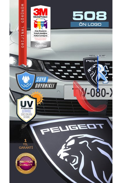 Peugeot 508 and 508Gt Front Grille 3D New Lion Logo Models