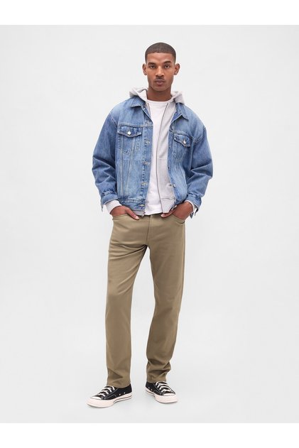 Erkek Bej Straight Fit City Jean Pantolon